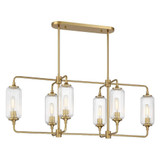 Holton 6 Light Linear Chandelier 17 Inch Tall X 16 Inch Wide by Savoy House - 1-3026-6