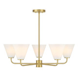 Blair 5 Light Chandelier 9.25 Inch Tall and 30 Inch Wide by Savoy House - 1-4015-5
