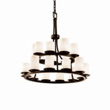 Clouds Dakota 21 Light Large 2 Tier Chandelier by Justice Design - CLD-8767-10
