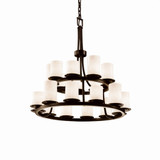 Clouds Dakota 21 Light Large 2 Tier Chandelier by Justice Design - CLD-8767-10
