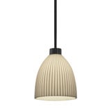 Porcelina Impala 1 Light Curved Pendant 21.5 Inch Tall by Justice Design - PNA-8844