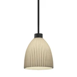 Porcelina Impala 1 Light Curved Pendant 21.5 Inch Tall by Justice Design - PNA-8844