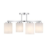 Herron 4 Light Semi Flush Mount 12 Inch Tall X 24 Inch Wide by Savoy House - 6-4693-4