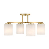 Herron 4 Light Semi Flush Mount 12 Inch Tall X 24 Inch Wide by Savoy House - 6-4693-4