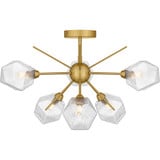 Salvador 6 Light Semi Flush Mount 14 Inch Tall and 24 Inch Wide by Quoizel - PCSVD1724