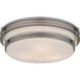 Grafton 3 Light Flush Mount 4.25 Inch Tall and 16 Inch Wide by Quoizel - QFL6776