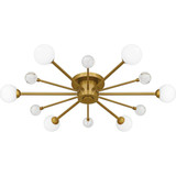 Combe 6 Light Semi Flush Mount 4.25 Inch Tall and 30 Inch Wide by Quoizel - QSF6781