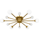 Combe 6 Light Semi Flush Mount 4.25 Inch Tall and 30 Inch Wide by Quoizel - QSF6781