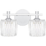 Spade 20W 2 LED Bath Vanity 7.75 Inch Tall and 13.5 Inch Wide by Quoizel - SPD8614