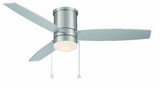 Atlantis 3 Blade Flush Mount Ceiling Fan and Light Kit 52 Inch Wide by WAC  - F-073L-BN