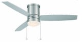 Atlantis 3 Blade Flush Mount Ceiling Fan and Light Kit 52 Inch Wide by WAC  - F-073L-BN