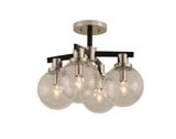 Cameo 4 Light 16 Inch Wide Semi Flush Mount by Kalco 315440BPN - 315440