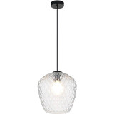 Quilted Gem 1 Light Small Pendant 12 Inch Tall by Matteo - C68103
