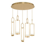 Delphi 17.5W 5 LED Light Large Round Pendant by Fine Art - 893040