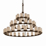 Limoges Dakota 45 Light Oversized 3 Tier Chandelier by Justice Design - POR-8714-10-PLET