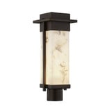 Alabaster Rocks Pacific Outdoor Post Light with Rectangle Resin Shade by JD - ALR-7542W