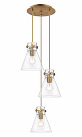 Newton Cone 3 Light Medium Cord Pendant 15.5 Inch Wide by Innovations - 113-410-1PS-G411-8