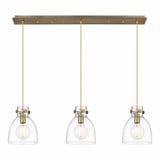 Newton Bell 3 Light Oversized Linear Pendant by Innovations - 123-410-1PS-G412-8