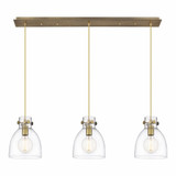 Newton Bell 3 Light Oversized Linear Pendant by Innovations - 123-410-1PS-G412-8