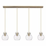 Newton Sphere 4 Light Oversized Linear Pendant by Innovations - 124-410-1PS-G410-8