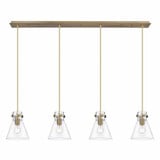Newton Cone 4 Light Oversized Linear Pendant by Innovations - 124-410-1PS-G411-8
