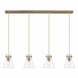 Newton Cone 4 Light Oversized Linear Pendant by Innovations - 124-410-1PS-G411-8