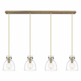 Newton Bell 4 Light Oversized Linear Pendant by Innovations - 124-410-1PS-G412-8