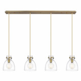 Newton Bell 4 Light Oversized Linear Pendant by Innovations - 124-410-1PS-G412-8