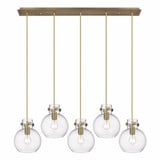 Newton Sphere 5 Light Oversized Linear Pendant by Innovations - 125-410-1PS-G410-8
