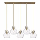 Newton Sphere 5 Light Oversized Linear Pendant by Innovations - 125-410-1PS-G410-8
