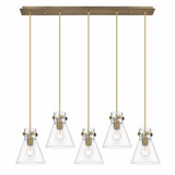 Newton Cone 5 Light Oversized Linear Pendant by Innovations - 125-410-1PS-G411-8