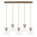 Newton Cone 5 Light Oversized Linear Pendant by Innovations - 125-410-1PS-G411-8