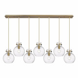 Newton Sphere 7 Light Oversized Linear Pendant by Innovations - 127-410-1PS-G410-8