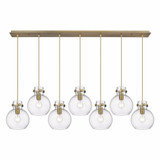Newton Sphere 7 Light Oversized Linear Pendant by Innovations - 127-410-1PS-G410-8