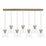 Newton Cone 7 Light Oversized Linear Pendant by Innovations - 127-410-1PS-G411-8