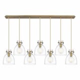 Newton Bell 7 Light Oversized Linear Pendant by Innovations - 127-410-1PS-G412-8