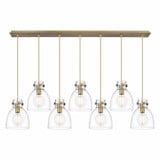 Newton Bell 7 Light Oversized Linear Pendant by Innovations - 127-410-1PS-G412-8