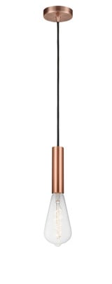 Edison 5W 1 LED Light Mini Pendant 11.88 Inch tall by Innovations - 198-1P-BB95LED