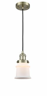 Canton 1 Light Industrial Cord Hung Mini Pendant by Innovations - 201C-G18S