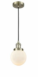 Beacon 1 Light Industrial Mini Pendant 6 Inch Wide by Innovations - 201C-G20-6