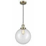 Beacon 1 Light Small Cord Hung Pendant 10 Inch Wide by Innovations - 201C-G20-10