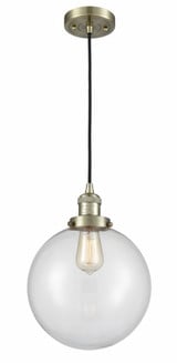 Beacon 1 Light Small Cord Hung Pendant 10 Inch Wide by Innovations - 201C-G20-10