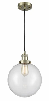 Beacon 1 Light Small Cord Hung Pendant 10 Inch Wide by Innovations - 201C-G20-10