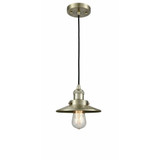 Railroad One Light Small Stem Hung Pendant 8 Inch Wide Innovations - 201C-M1-M7