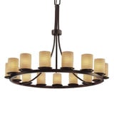 Limoges Dakota 15 Light Chandelier by Justice Design POR-8715-10-WAVE