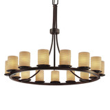 Limoges Dakota 15 Light Chandelier by Justice Design POR-8715-10-WAVE - POR-8715-10-WAVE
