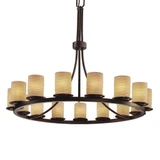 Limoges Dakota 15 Light Chandelier by Justice Design POR-8715-10-WAVE - POR-8715-10-WAVE