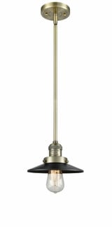 Railroad 1 Light Small Stem Hung Pendant 8 Inch Wide Innovations - 201S-M1-M7