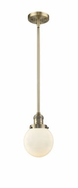 Beacon 1 Light Mini Pendant 9.5 Inch Tall by Innovations - 201S-G20-6