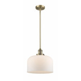 Bell 1 Light Industrial Medium Pendant 12 Inch Length by Innovations - 201S-G7L